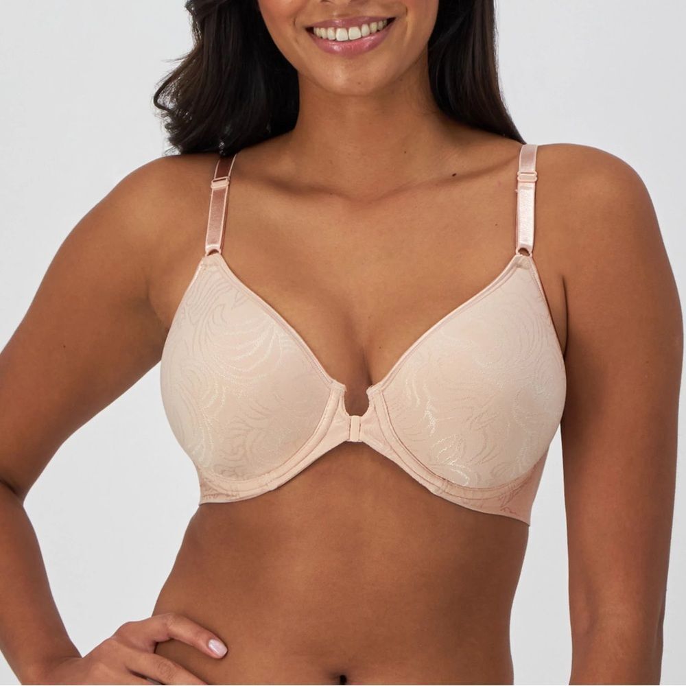 Bali Comfort Revolution Front Closure Shaping Underwire Bra Women’s Size 38C